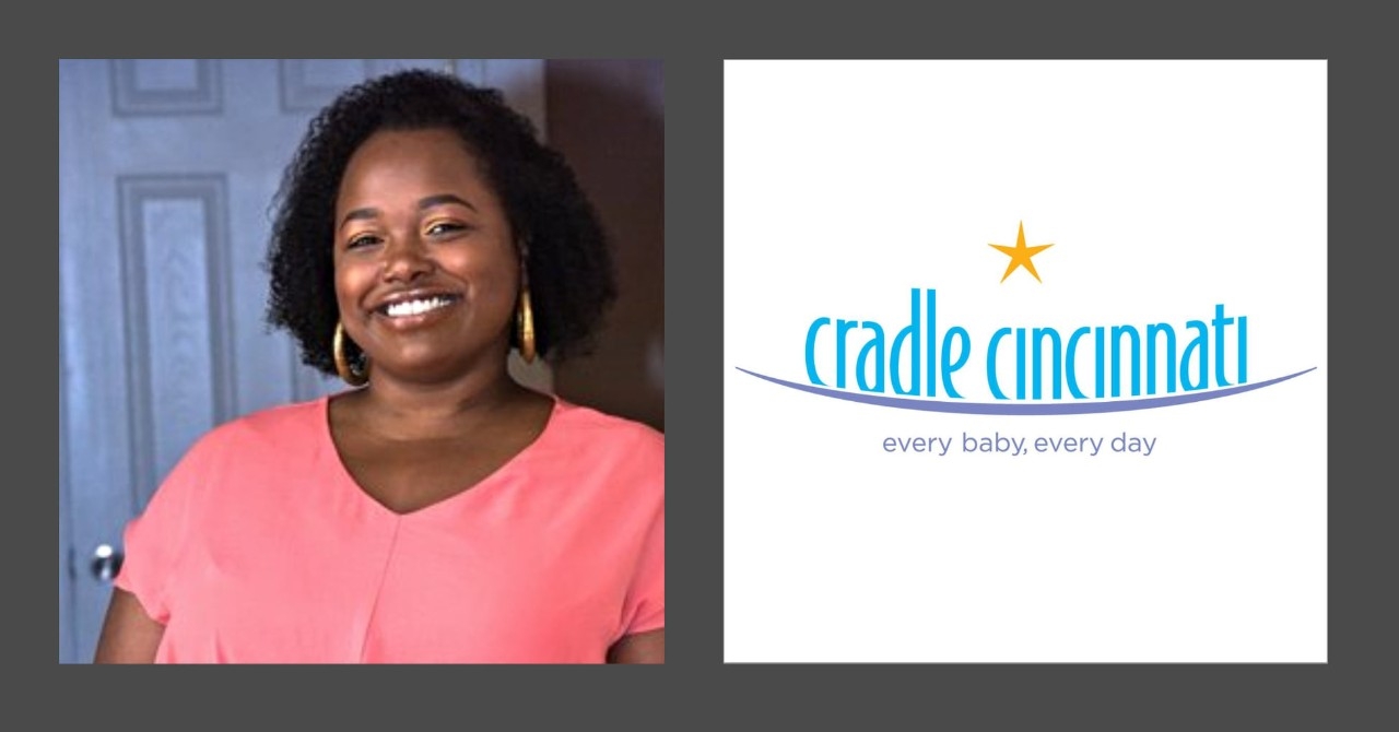 Tynisha Worthy headshot and Cradle Cincinnati logo