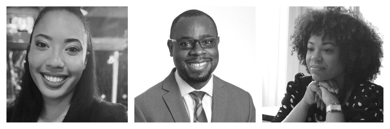 Dennia Palmer, Kobena Osam and Nicole Dillard headshots