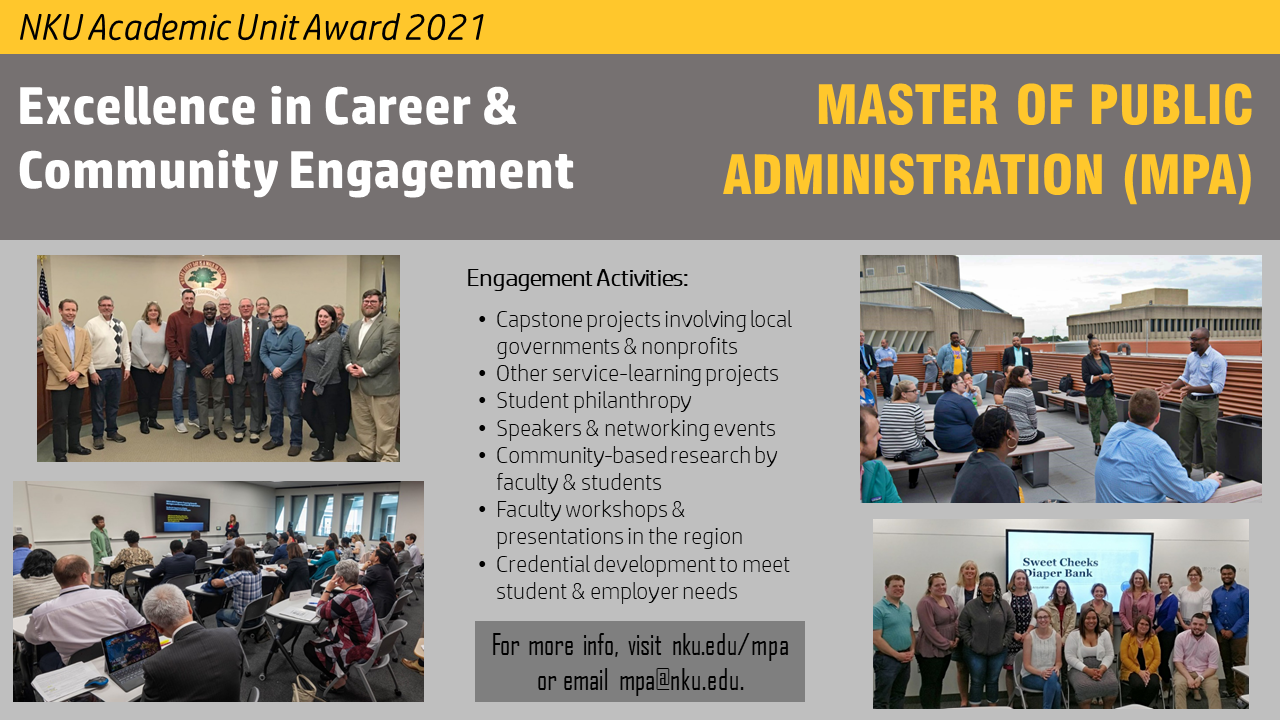 Flyer Announcing MPA Unit Excellence Award