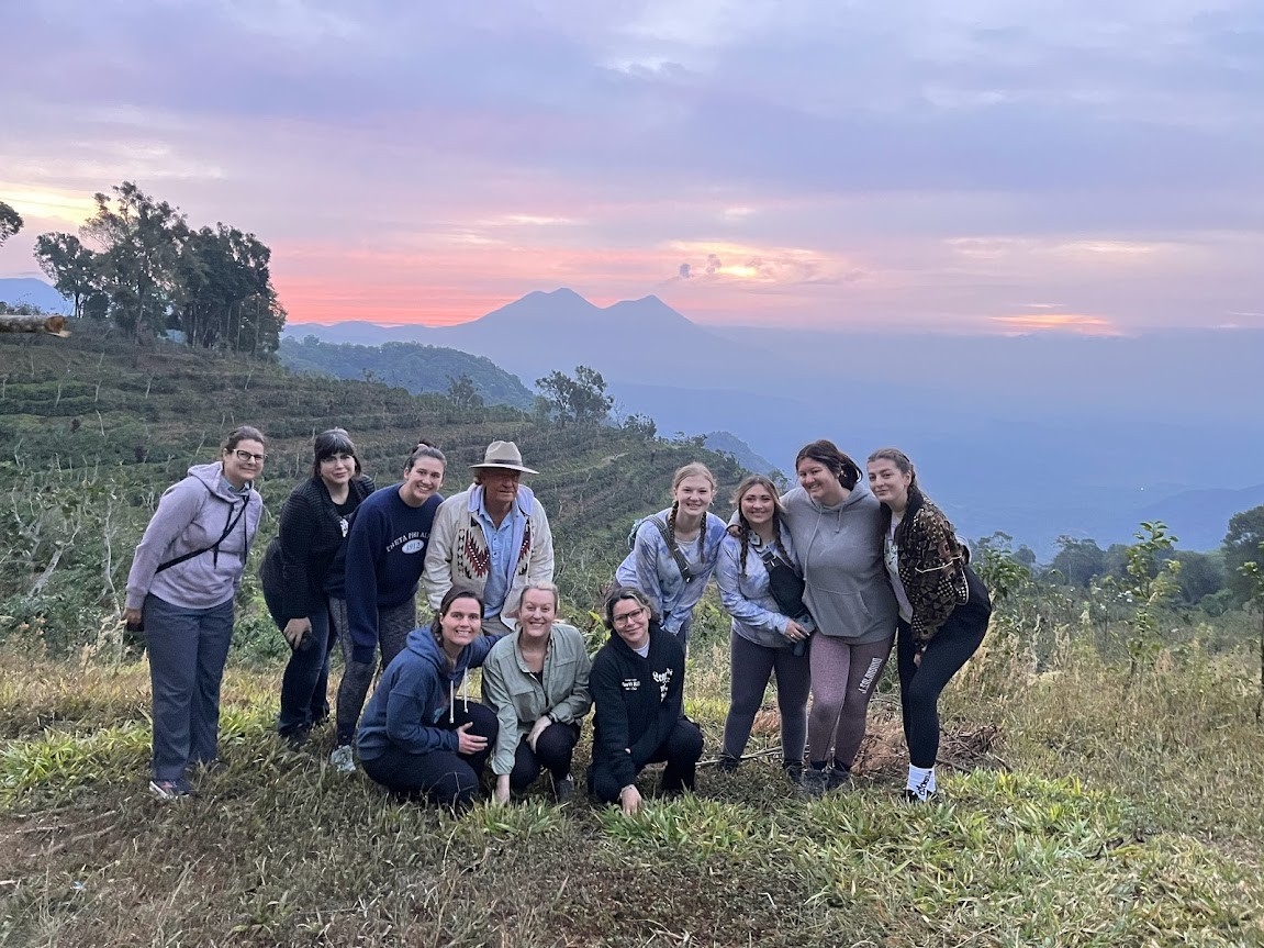 Social Work Students on a mountain in Guatemala