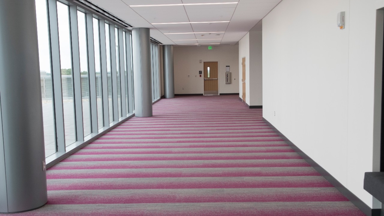 Interior hallway adjacent to the rooftop patio.