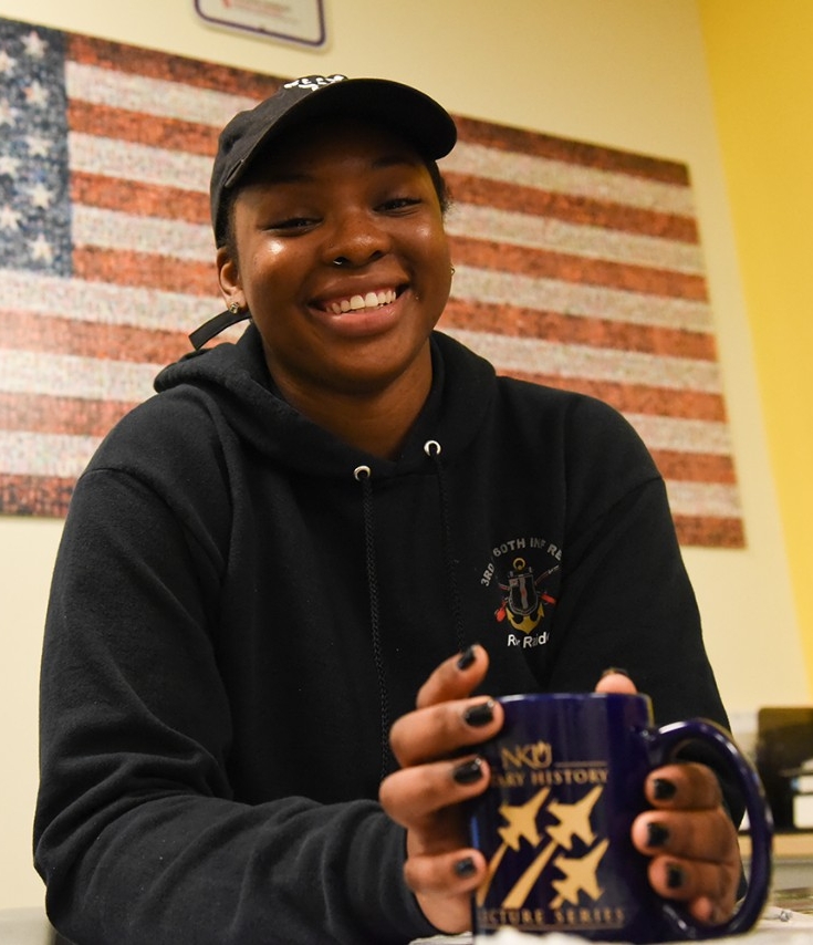 Students walking up stairs