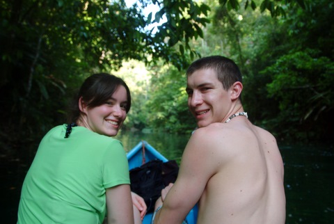 Katie and Jeff in the canoe
