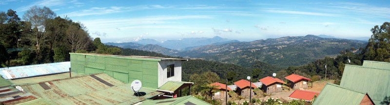 A landscape shot of the area surrounding the Quetzal Lodge