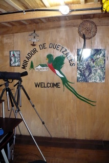 Inside the main lodge at El Mirador de Quetzales