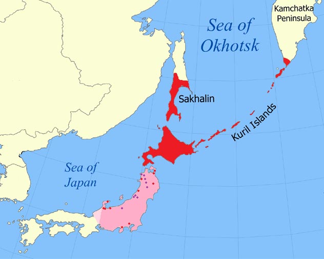Ainu Historical Expanse Map