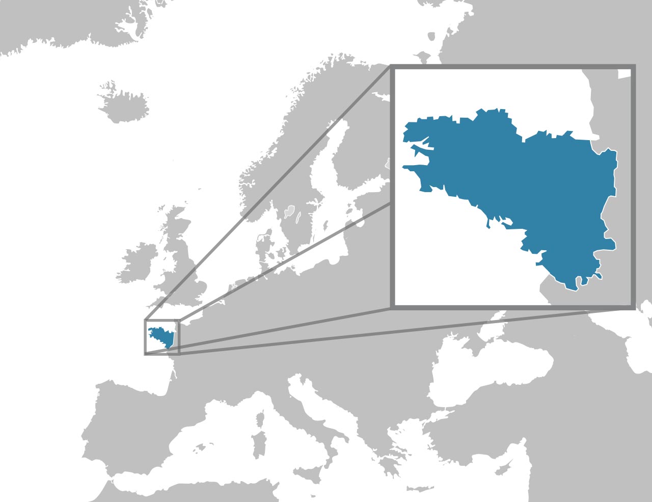 Brittany Location Map