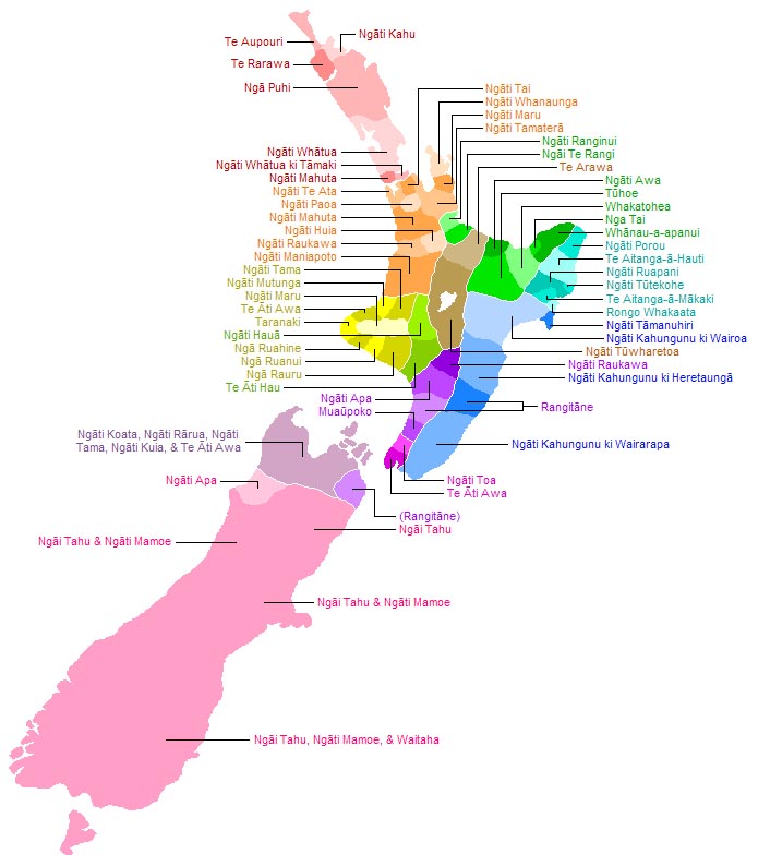 (Māori Tribal Groups Map