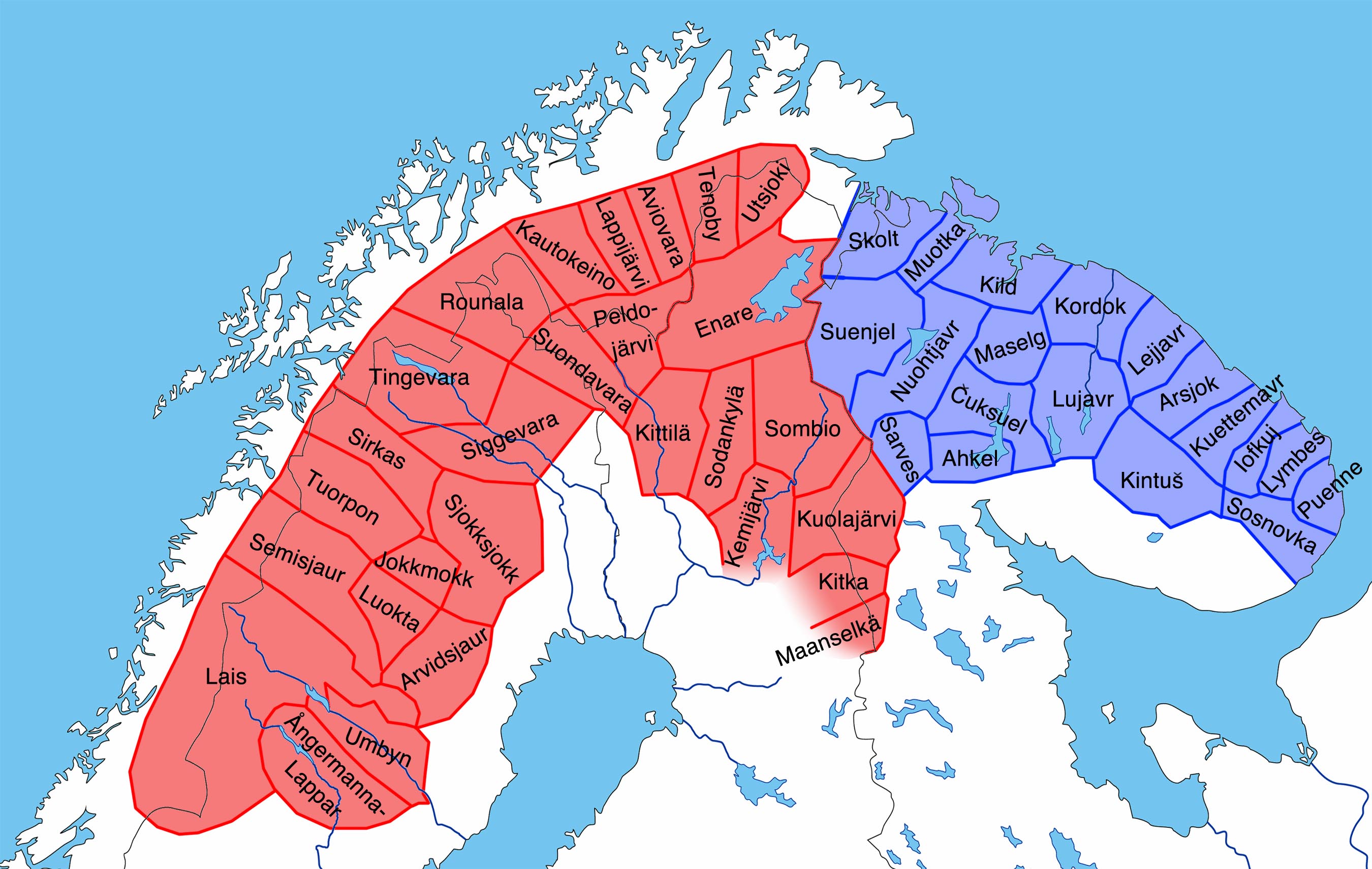 Sámi Community Area Map