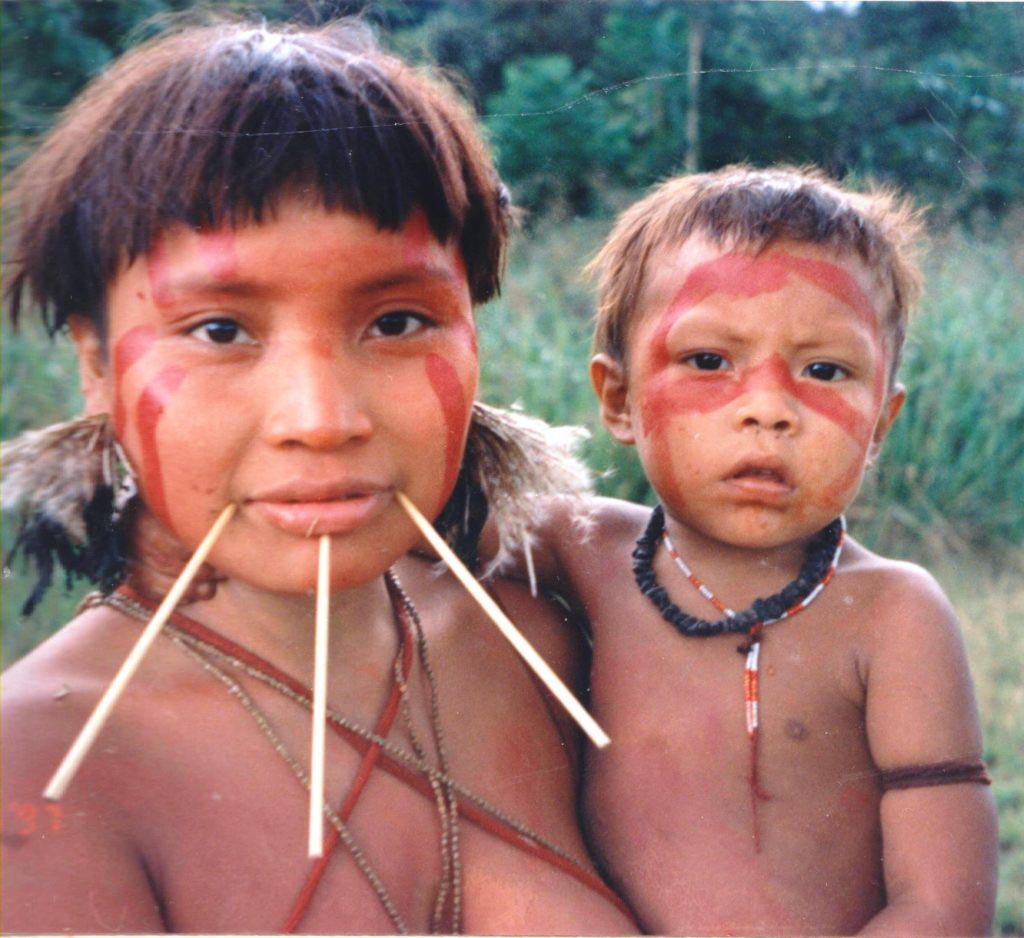 Yanomami Woman and Child