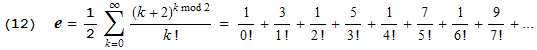 New formula for e #12 (H.J. Brothers, 2004)