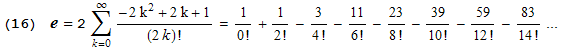 New formula for e #16 (H.J. Brothers, 2004)