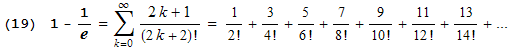 New formula for e #19 (H.J. Brothers, 2004)