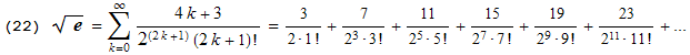 New formula for e #22 (H.J. Brothers, 2004)