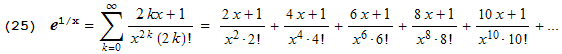 New formula for e #25 (H.J. Brothers, 2004)