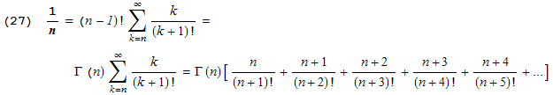 New formula for 1/n (H.J. Brothers, 2004)