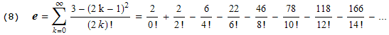 New formula for e #8 (H.J. Brothers, 2004)