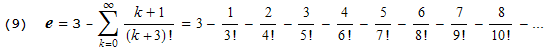 New formula for e #9 (H.J. Brothers, 2004)