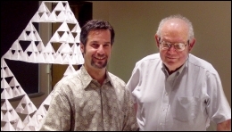 Harlan Brothers with Benoit Mandelbrot at the Yale Fractal Geometry Workshop