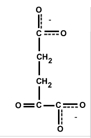 Chemical structure of alpha-ketoglutarate