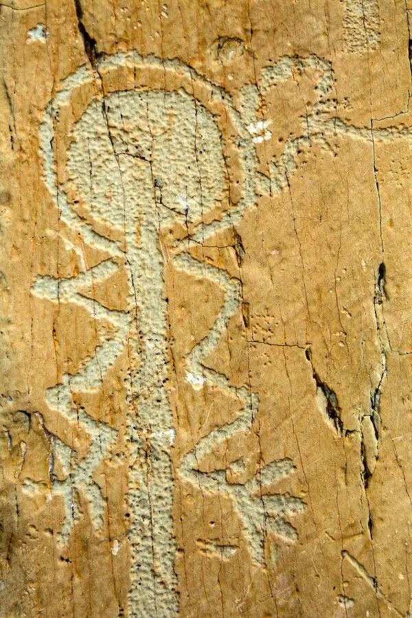 Petroglyphs at Mount B&eacute;go, Valley of Marvels, in southern France.