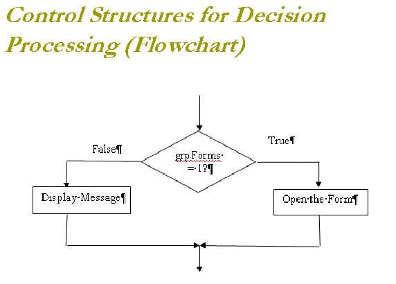 Control Structures for Decision Processing Flowchart