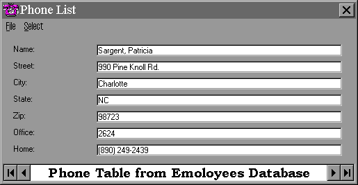 Next to Last Record from Phone Table in Employees Database